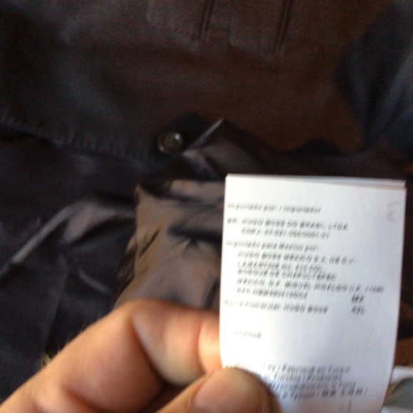 Hugo BOSS sport jacket Gray pinstripped red 42L super 120 wool - Picture 7 of 7